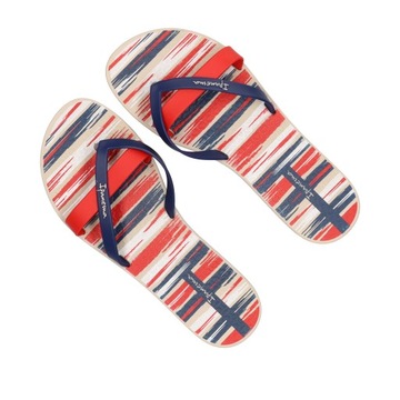 Japonki Ipanema 82595 Beżowe/Niebieskie/Czerwone 35-36