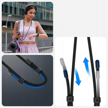 ЧЕХОЛ ДЛЯ ТЕЛЕФОНА НА ШЕЙЕ SPIGEN ROPE CROSSBODY - КОРОТКИЙ + ДЛИННЫЙ