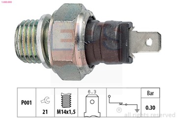 EPS - 1-800-000 SENZOR TLAKU OLEJE FIAT M14