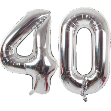 BALONY CYFRY 40 URODZINY BALON GIGANTY 106cm