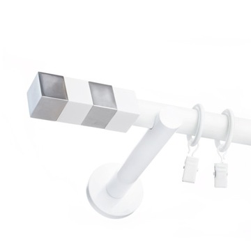 СОВРЕМЕННЫЙ ОДИНАРНЫЙ БЕЛЫЙ КАРДИН, FI 19мм, 200см