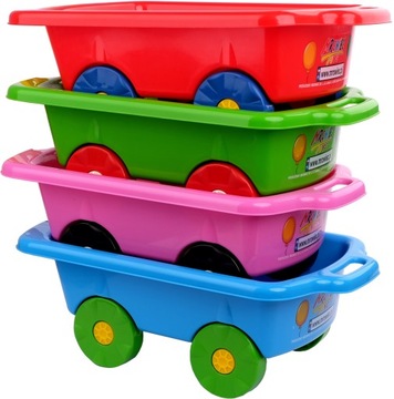 DUŻY WÓZEK PRZYCZEPKA do piasku NA ZABAWKI TACZKA