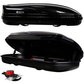 WeGo 450L CZARNY BOX BOKS KUFER TRUMNA BAGAŻNIK DACHOWY NA DACH NARTY WÓZEK