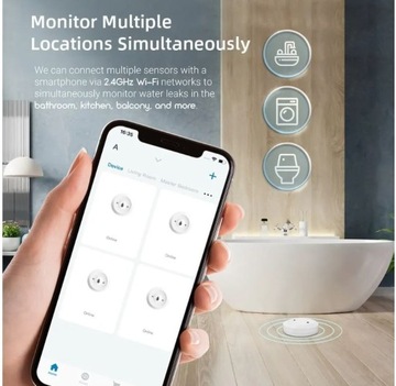 CZUJNIK WYCIEKU WODY - ONENUO TUYA ZIGBEE WIFI