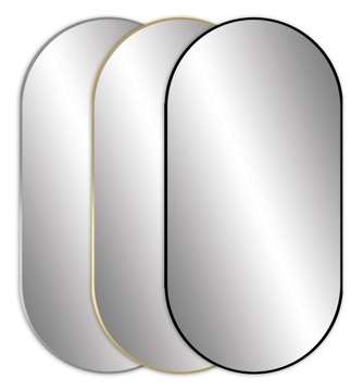 ОВАЛЬНОЕ ЗЕРКАЛО 100х50 УЗКАЯ АЛЮМИНИЕВАЯ РАМКА-ЛОФТ