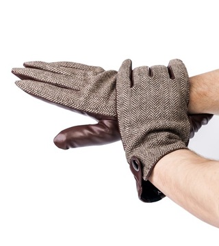 Zimowe rękawiczki męskie skóra naturalna Rovicky