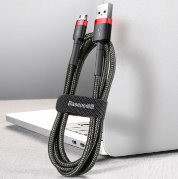 Кабель USB-A - Micro USB, Baseus Cafule 2.4A, 1M