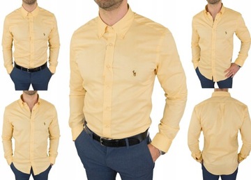 9 KOSZULA RALPH LAUREN POLO ŻÓŁTA SLIM FIT L