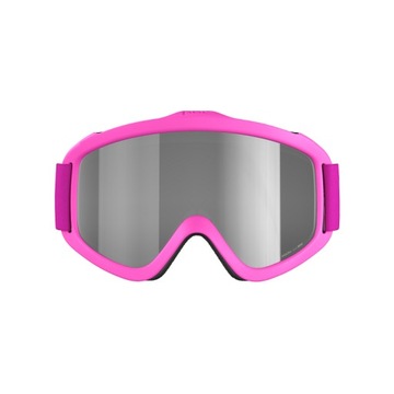 POC POCITO IRIS ФЛУОРЕСЦЕНТНО-РОЗОВЫЕ / ПРОЗРАЧНЫЕ ОЧКИ POC SPEKTRIS СЕРЕБРЯНЫЕ