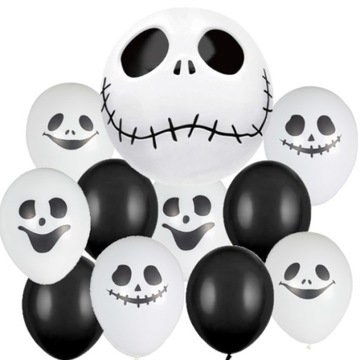 Zestaw balonów CZASZKA HALLOWEEN
