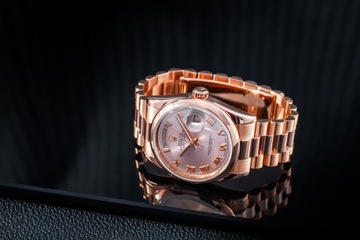 ROLEX DAY-DATE 36 PRESIDENT 118205F AUTOMATIC COSC 18K ROSE GOLD 36MM