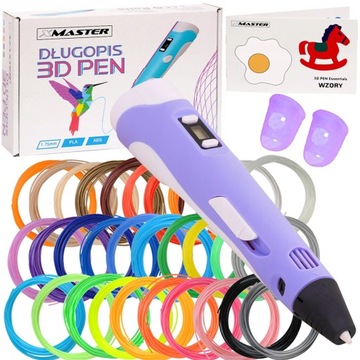 DŁUGOPIS DRUKARKA 3D PEN WKŁAD 125 METRÓW SZABLONY