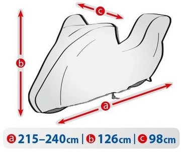 Брезентовый чехол для мотоцикла L box 215-240