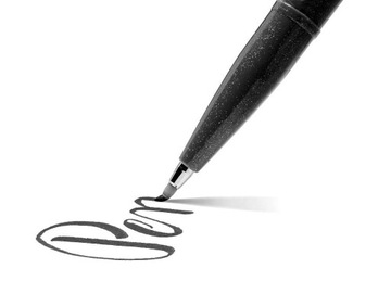 PENTEL Sign Pen Brush SES15, маркер для каллиграфии телесного цвета