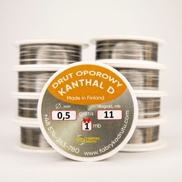 Drut Oporowy od Kanthal D 0,5 mm 10 m Trwały Odporny do AGD Elektroniki