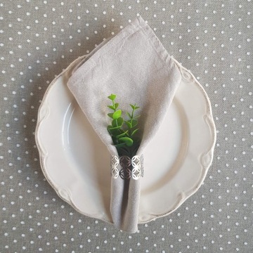 Джутовый холст, ткань серого цвета в горошек, 48см 4,5м