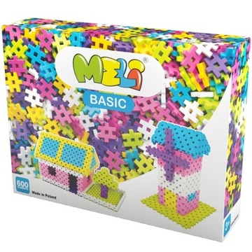 KLOCKI KONSTRUKCYJNE Wafle MELI Basic Pink 600 elementów