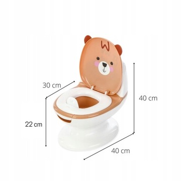 PRIMABOBO Интерактивный детский горшок TEDDY BEAR, горшок FLUSHING, коричневый