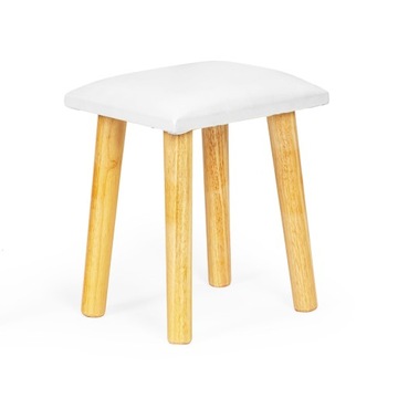 СОВРЕМЕННЫЙ КОСМЕТИЧЕСКИЙ СТОЛИК С ТАБУРЕМ И ЗЕРКАЛНОЙ ПОЛКОЙ