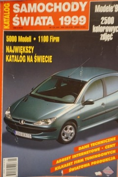 SAMOCHODY ŚWIATA 1999 KATALOG AUTA MODELE SAMOCHODÓW