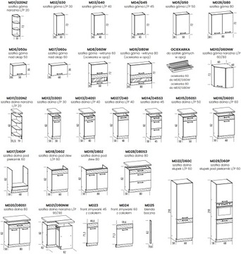 Кухонный гарнитур MODENA 260см Rijeka темный/светлый