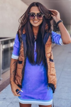 Безрукавка стеганая с капюшоном, S 36