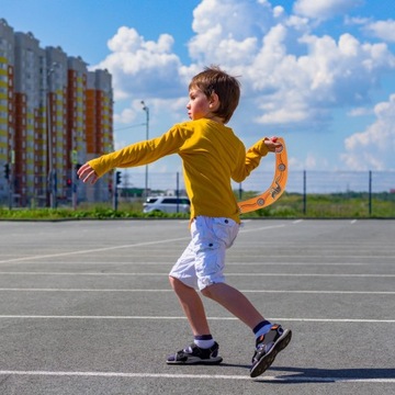 ДЕРЕВЯННЫЙ БУМЕРАНГ ФОРМА 28СМ