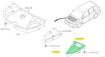 ZTLUMENÍ KAPOTY LEVÉ SUBARU FORESTER XT 2012-18