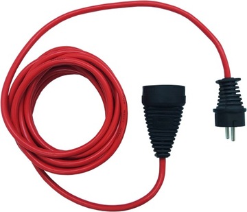 КРАСНЫЙ УДЛИНИТЕЛЬ 10 М ИЗОЛИРОВАННЫЙ КАБЕЛЬ С ВИЛКОЙ, ОТКРЫТЫЙ САД