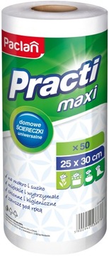 PACLAN ŚCIERKA PRACTI MAXI ROLKA 50 SZT