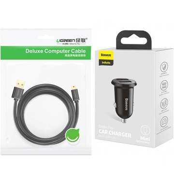 Ładowarka 4,8A z kablem mini USB 3 m do nawigacji