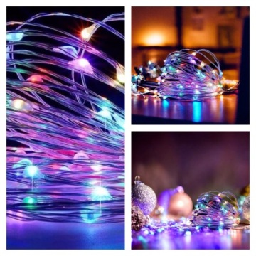 МНОГОЦВЕТНЫЕ СВЕТОДИОДНЫЕ ЛАМПЫ, НА АККУМУЛЯТОРАХ, 100 СВЕТОДИОДОВ, 10 МЕТРОВ PFX003