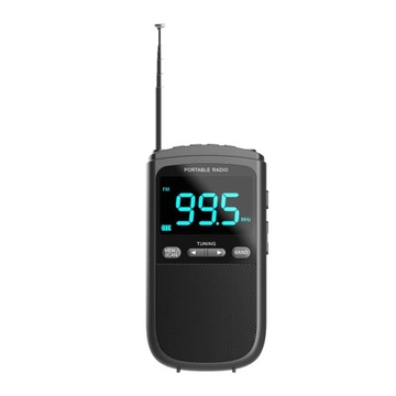 Portable digital radio USB charging MD-298 dark gray
