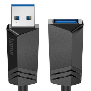 Hama KABEL przedłużacz USB A 1,5m czarny