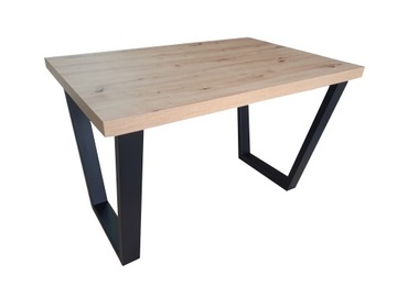 Stół Loft Rozkładany 90x140/240 Metalowe Nogi DĄB