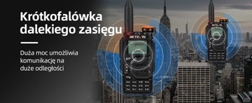 Retevis RA79 Walkie Talkie Professional, двухдиапазонная коротковолновая радиостанция