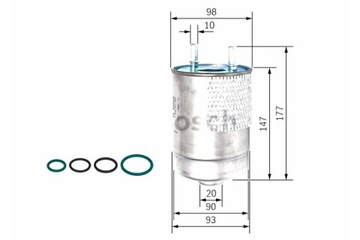 BOSCH FILTR PALIVA RENAULT FLUENCE GRAND SCENIC III MEGANE
