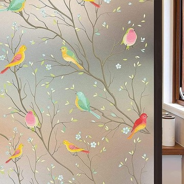 FOLIA NA SZYBĘ OKNO OKIENNA CHRONIĄCA PRYWATNOŚĆ OZDOBNA WITRAŻOWA 45*200cm