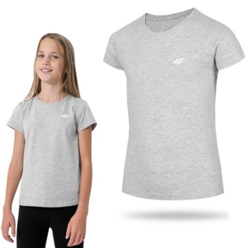 KOSZULKA DZIEWCZĘCA 4F PODKOSZULEK T-SHIRT SPORT