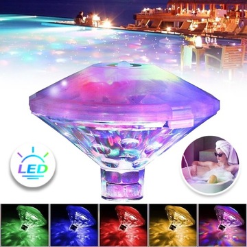 PŁYWAJĄCE OŚWIETLENIE RGB BASENU LAMPA LEDOWA DYSKOTEKA DO WANNY