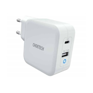 CHOETECH PD8002 Сетевое зарядное устройство GaN, 2x USB PD 3
