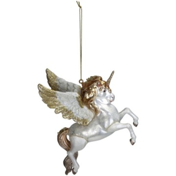 УКРАШЕНИЯ ДЛЯ ЁЛКИ ЛЕТАЮЩИЙ ЕДИНОРОГ ЛОШАДЬ 14 см