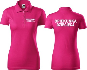 Damska Koszulka Polo OPIEKUNKA DZIECIĘCA Bawełna