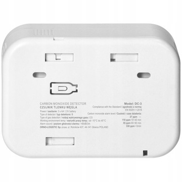 ЖК-датчик угарного газа, датчик угарного газа, работает от батареи