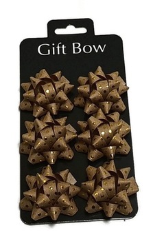 KOKARDKA WSTĄŻKA PREZENTOWA SAMOPRZYLEPNA ROZETKA ZESTAW 6 SZTUK