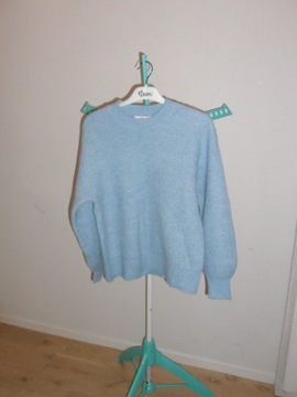 H&M, NIEBIESKI SWETER,ROZ.S