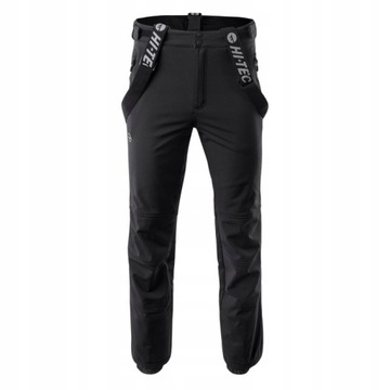 Męskie Spodnie Zimowe Softshell HI-TEC LERMO 10 000 r.L Czarny