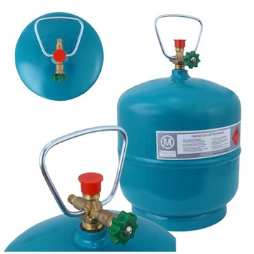Butla gazowa turystyczna 3kg PROPAN - BUTAN LPG przyłącze 3/8'' od góry