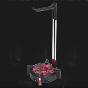 Marvo HZ-04 Подставка для наушников с подсветкой, 4x U