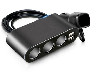 РАСПРЕДЕЛИТЕЛЬ ЗАЖИГАЛКИ ТРОЙНИКА 12-24В 2xUSB 120Вт